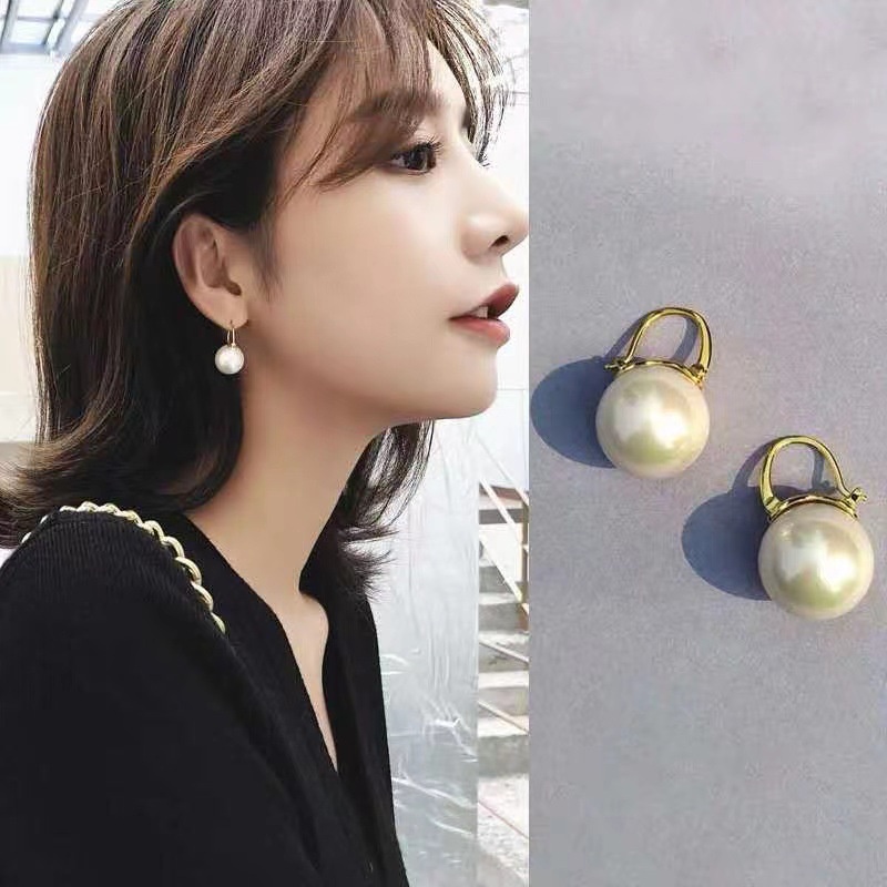 Khuyên tai MANYUE đính ngọc trai giả thời trang Hàn Quốc cho nữ
