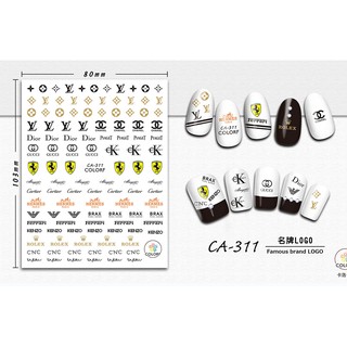 sticker dán móng tay logo, thương thiệu