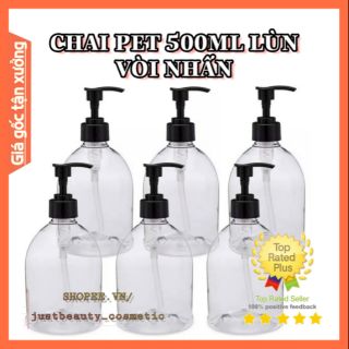 CHAI NHỰA CÓ VÒI NHẤN XỊT 500ml ĐỰNG SỮA TẮM XÀ PHÒNG DẦU GỘI🍀 LỌ NHỰA TRONG SUỐT giá rẻ 🍀 VỎ CHAI NHỰA PET giá sỉ