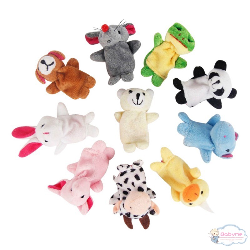 Set 10 Con Rối Ngón Tay Kiểu Dáng Động Vật Dễ Thương