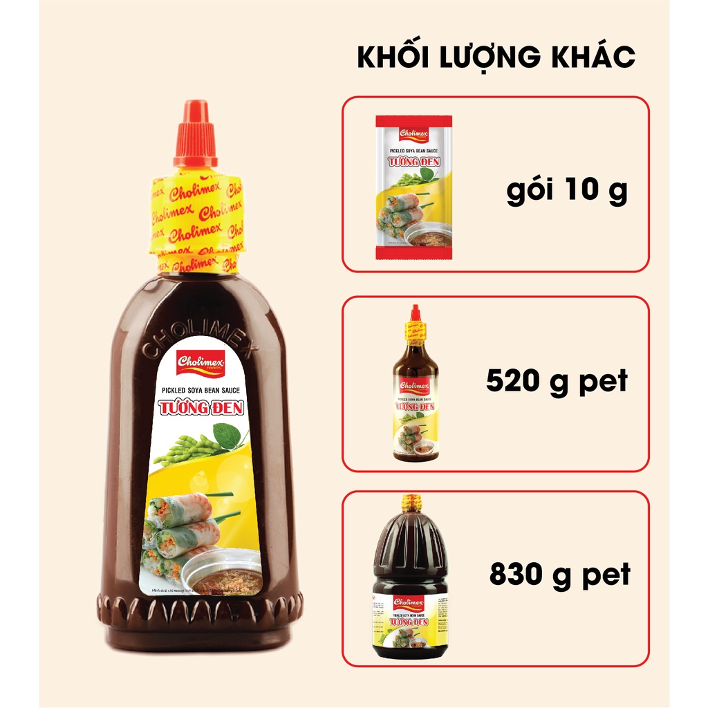 Tương đen Cholimex - Gói 10g siêu tiện lợi - số lượng 50 gói/túi