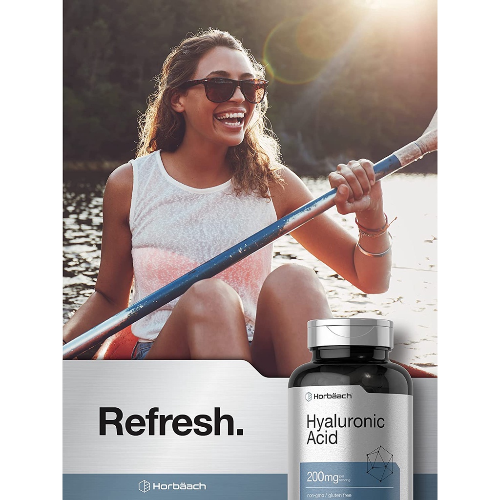 Horbaach Hyaluronic Acid 200mg - Viên uống giúp trẻ hóa, dưỡng ẩm da và hỗ trợ xương khớp 150 viên