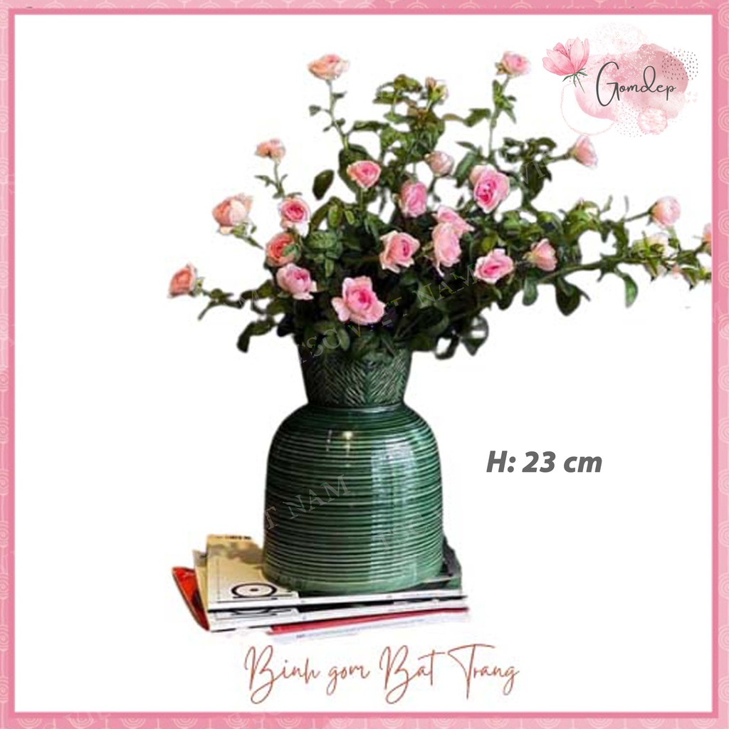 Bình gốm sứ decor men xanh ngọc ganh - Phong cách Bắc Âu trang trí không gian hiện đại sang trọng