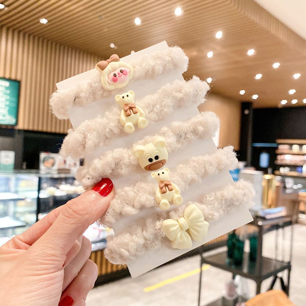 Dây Buộc Tóc Cao Su Mềm Co Giãn Kiểu Hoạt Hình Đáng Yêu Cho Bé