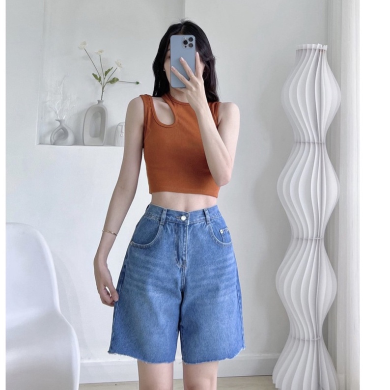 Quần short jean nữ lai tua phong cách Hàn Quốc xinh xắn có Bigsize (mã SJ1203)