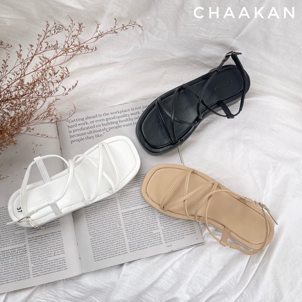 Xăng đan đế bánh mì dây phối đồ trẻ trung xinh xắn chuẩn size