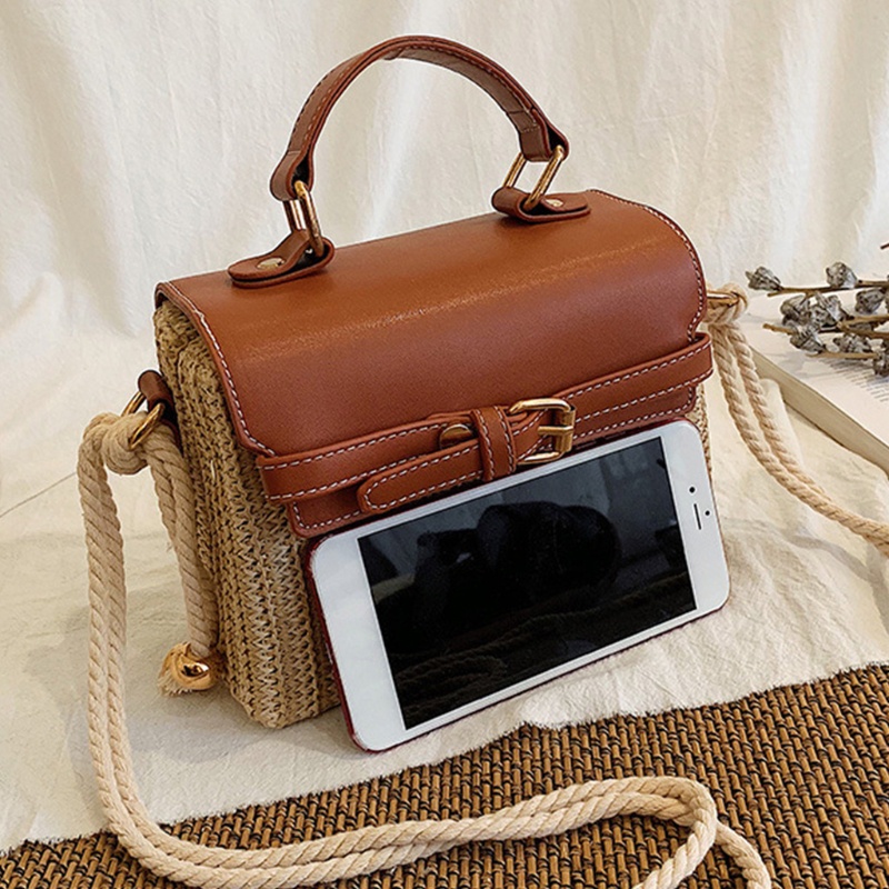 Túi Xách Đan Lát Phong Cách Vintage Cho Nữ