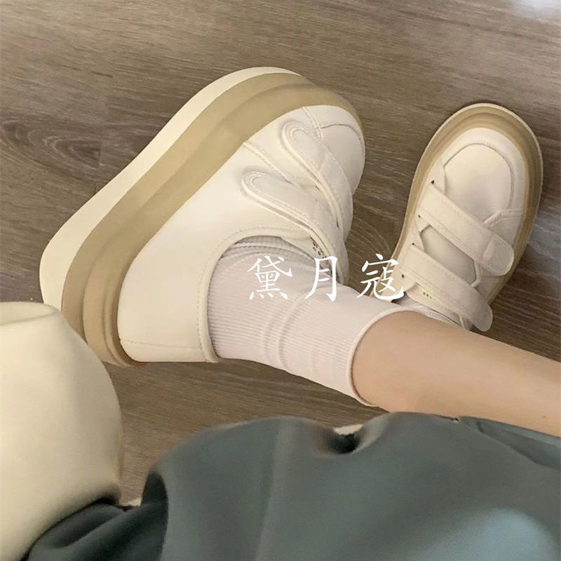 Giày Thể Thao Canvas Quai Dán Thời Trang Hàn Quốc Cho Nữ