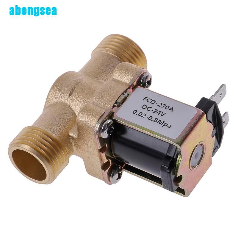 Van Điện Từ Bằng Đồng Thau G1 / 2 '' Dc 12v 24v Ac220V Cho Máy Nước Nóng Năng Lượng Mặt Trời