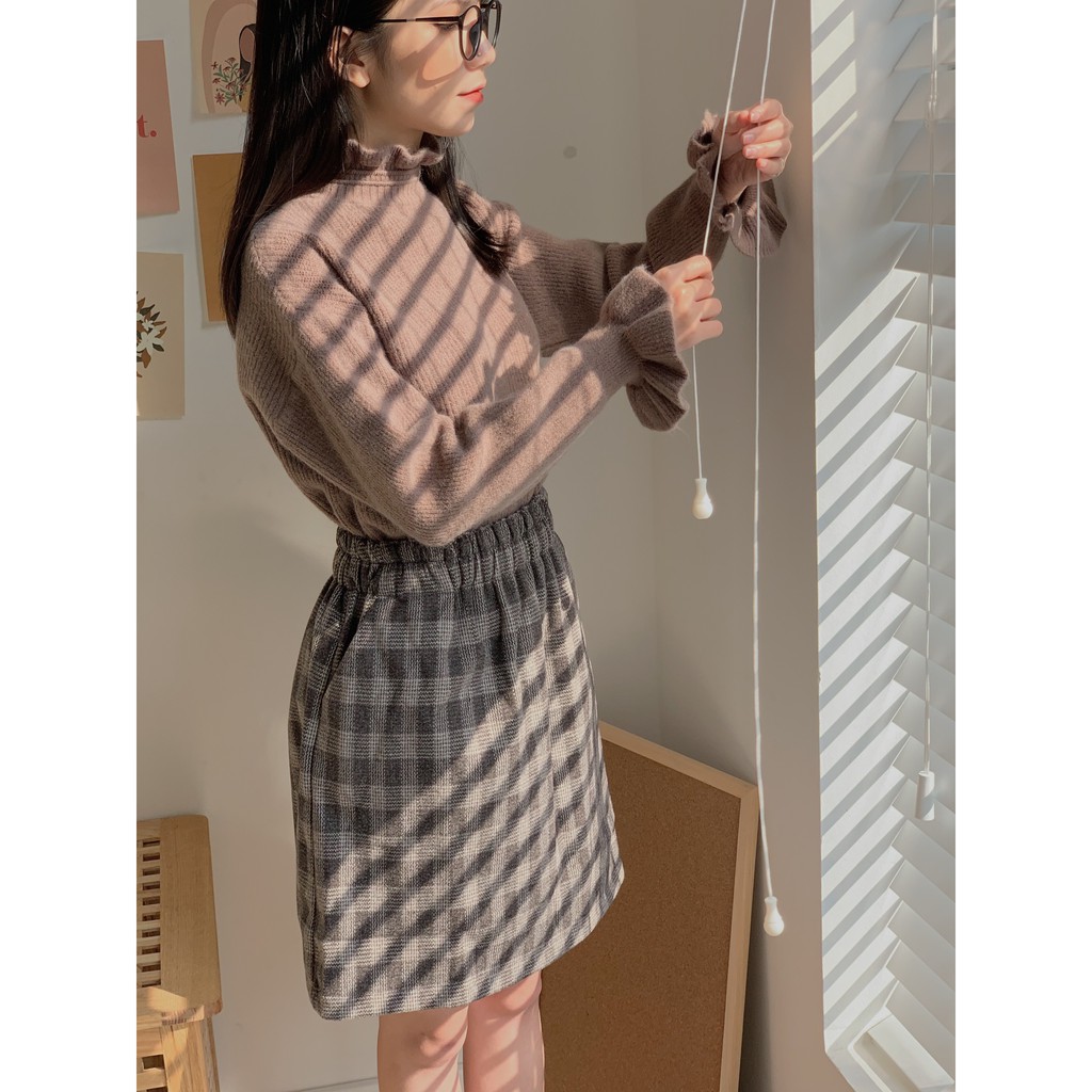 Chân váy kẻ dạ cạp chun SK88 1994closet | BigBuy360 - bigbuy360.vn
