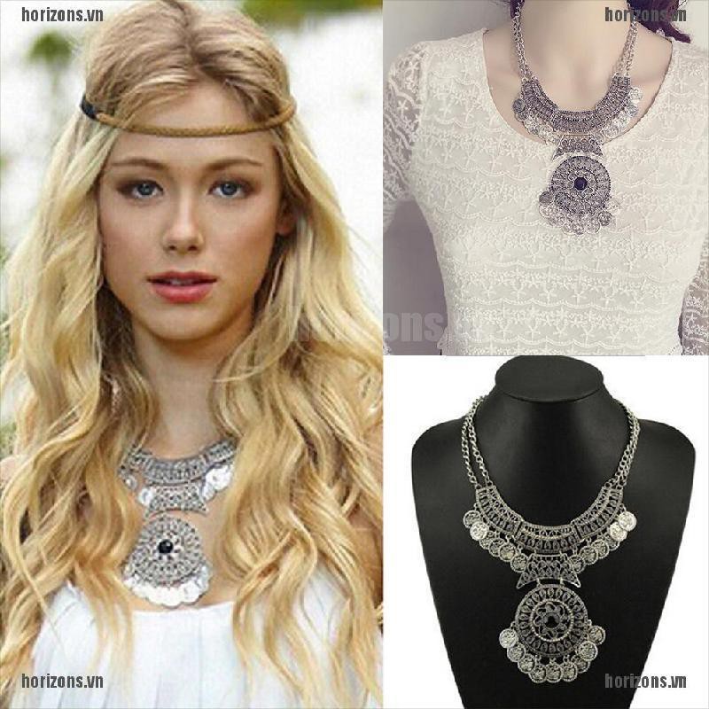 Vòng cổ Mặt Đồng Xu Phong Cách Bohemian Thời Trang Cho Nữ