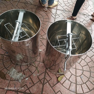 Thùng quay mật ong  2 Cầu vỏ inox không nhiễm ( ong nội cầu 42 )