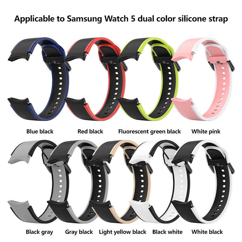 Dây Đeo Thay Thế Bằng Silicone Nhiều Màu Sắc Cho Đồng Hồ Thông Minh Samsung Watch 4 / 5 40 / 44Mm 5 Pro 45Mm