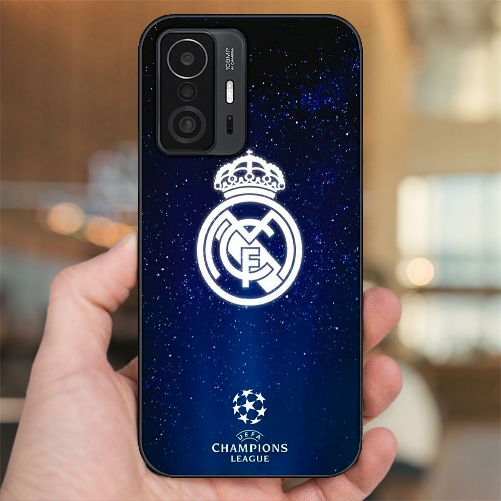 Ốp lưng Xiaomi 11T viền đen in hình Real Madrid