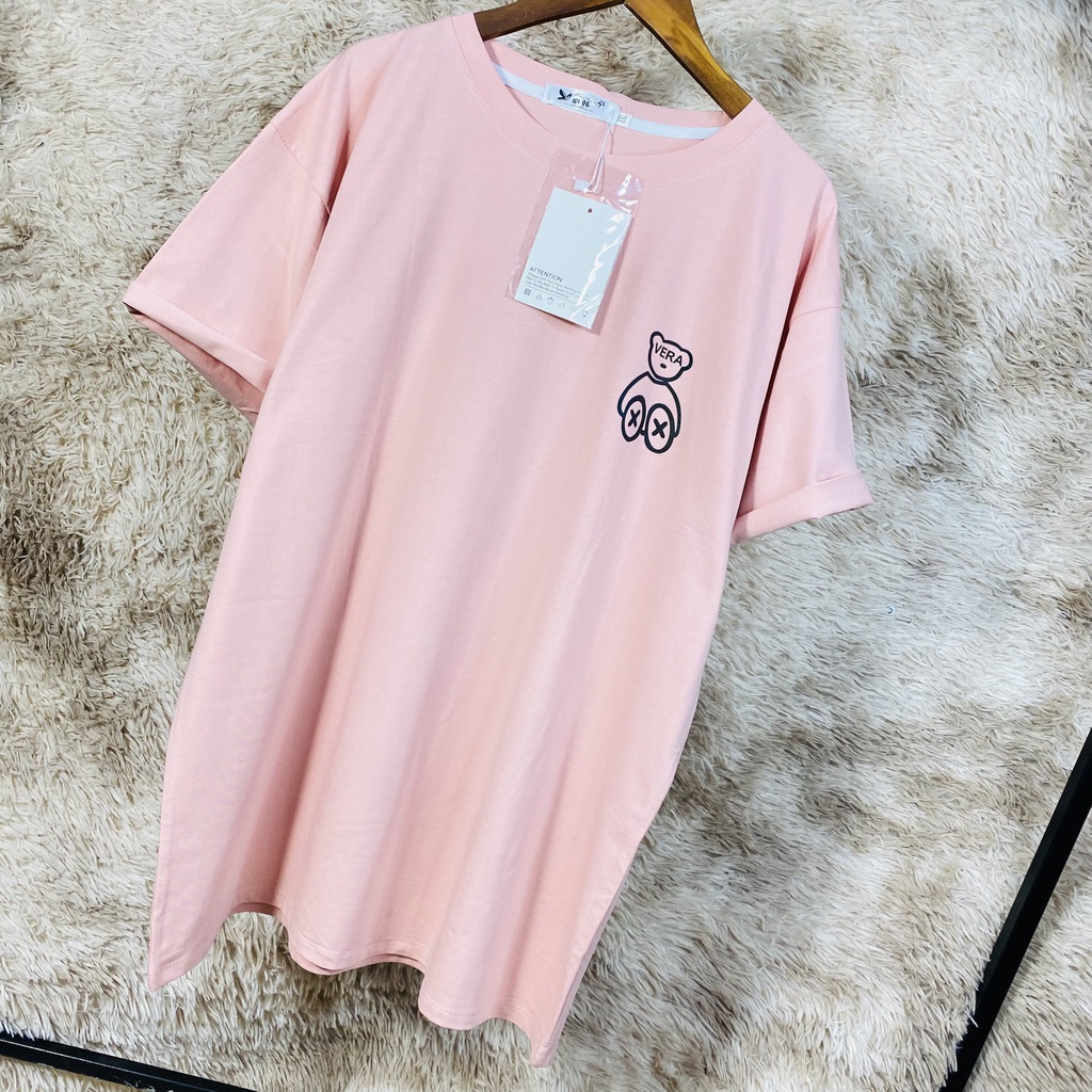 Áo thun unisex gấu here form rộng vải cotton aophongfromrong.vn - áo phông nam nữ phong cách ulzzang