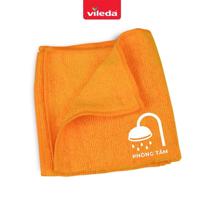 Khăn lau đa năng Vileda set 4 màu dùng cho nhà tắm, nhà vệ sinh, văn phòng, nhà bếp - hàng chính hãng