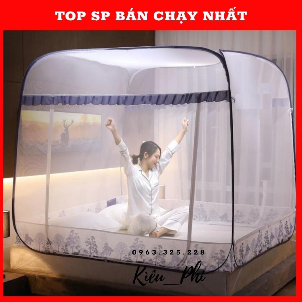 Mùng Màn chụp tự bung người  lớn gấp gọn tiện dụng - Cao Cấp Thông Minh siêu bền không cần khoan tường
