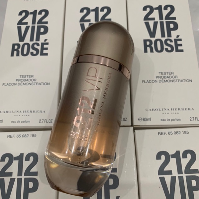 Nước hoa nữ tester 212 vip rose edp 80ml (hộp tetster như hình, tặng 1 vials)