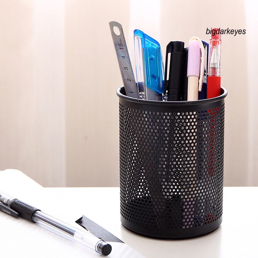 Giá Đỡ Bút Hình Tròn Bằng Lưới Thiết Kế Tiện Lợi Dễ Dùng Cho Văn Phòng