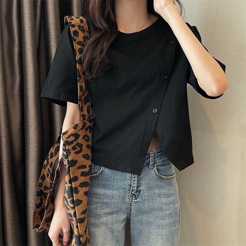 Áo Thun Tay Ngắn Mỏng Thời Trang Mùa Hè Phong Cách Mới Dành Cho Nữ
