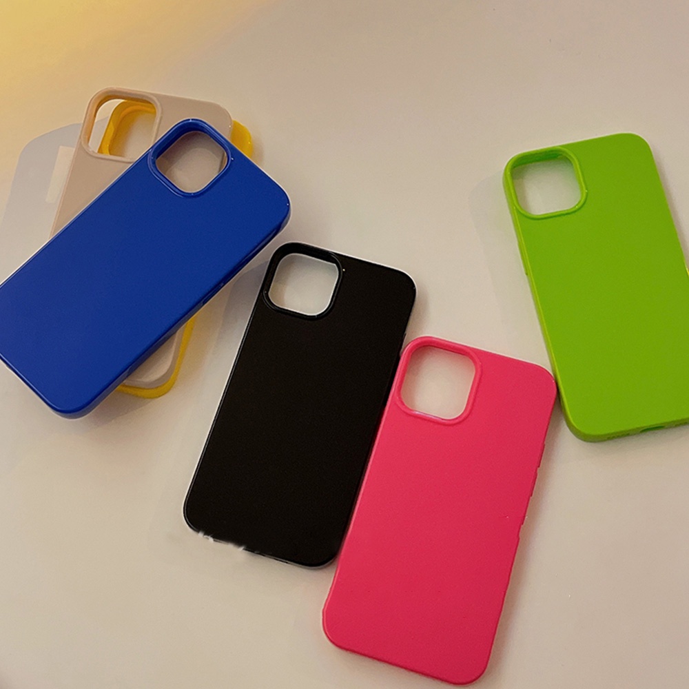 Ốp Điện Thoại Màu Kẹo Thạch Đơn Giản Tương Thích Cho Iphone 11 15 14 Pro Max 12 13Promax X XS XR 7 8Plus Ốp lưng Mềm Chống Bụi Bẩn Bóng