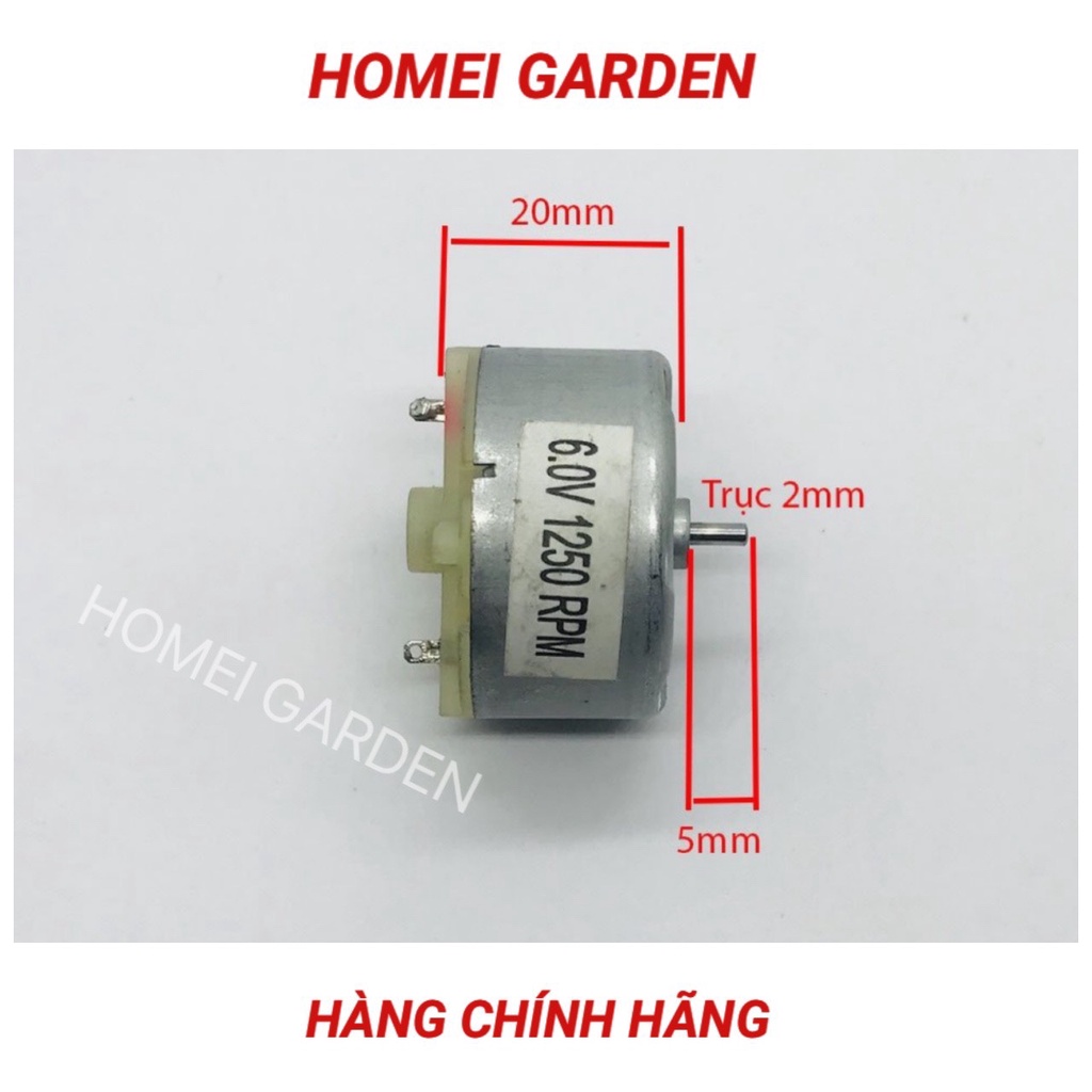 Mô tơ 6V tôc độ chậm 1250 RPM kèm bánh răng điện áp 6v chạy êm  - CM0002