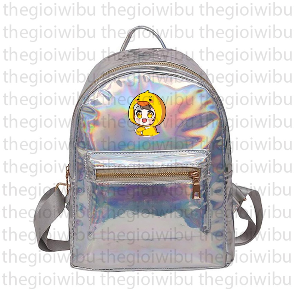 Balo hologram bạc in hình HERO TEAM ver MẮT TRÒN XOE Simmy Phong cận Siro Mr Vịt Sammy Đào Kairon Kamui