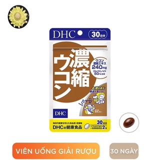 Viên Uống Giải Rượu, Thải Độc Gan DHC Concentrated Turmeric (Chiết Xuất Từ Nghệ) 30 Ngày