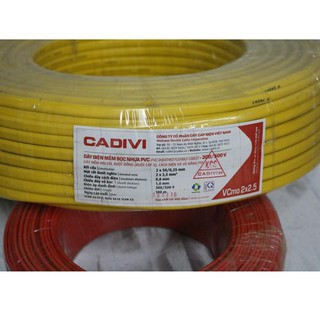 10m dây điện đôi cadivi 2 lớp bọc 2x2.5