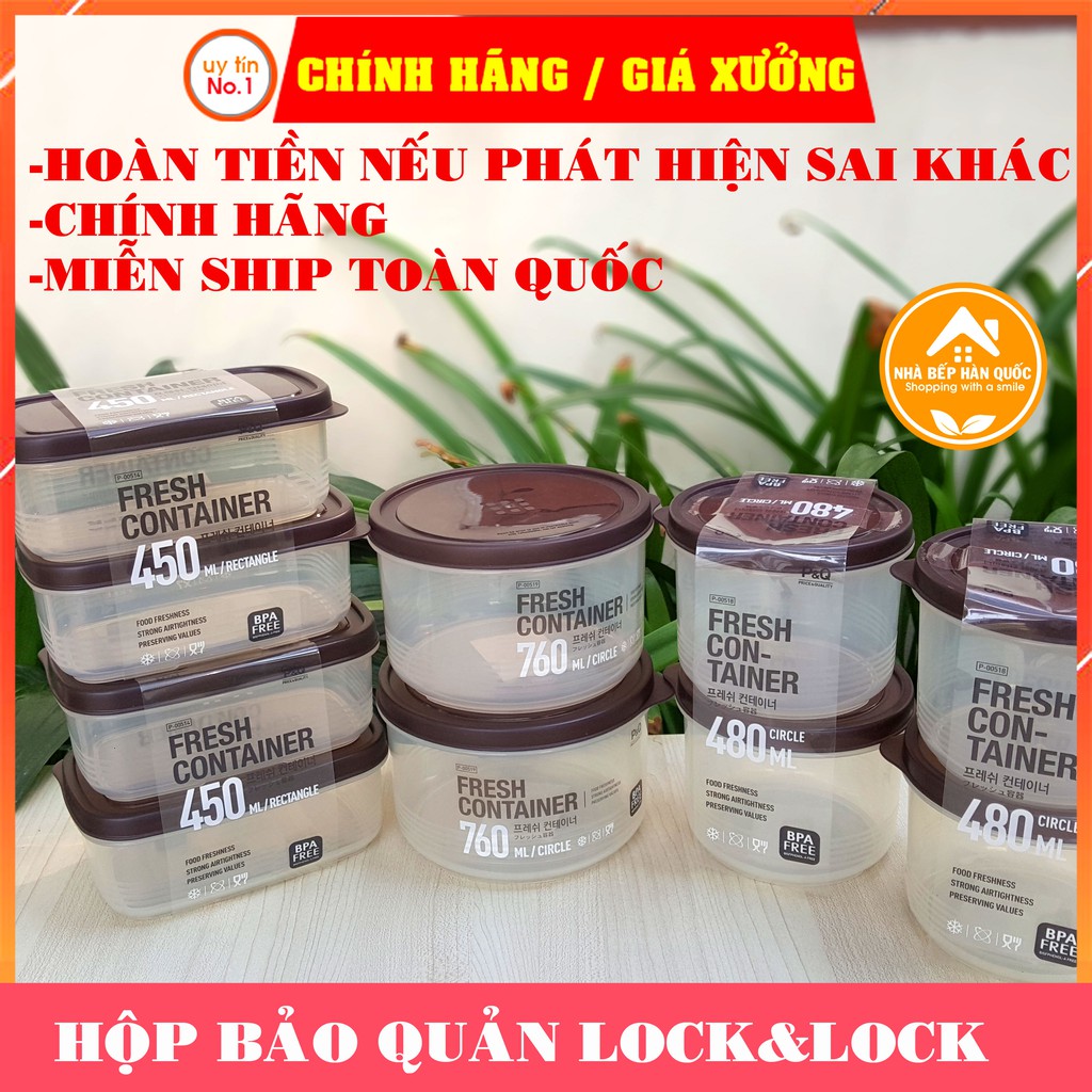 Hộp nhựa đựng thực phẩm, hộp đựng thức ăn Lock and Lock 230ml, 450ml, 760ml, 1500ml