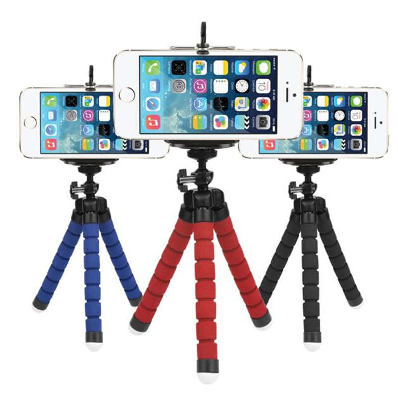 Suntaiho Mini Flexible Sponge Octopus Tripod Phone Stand for iPhone Xiaomi Huawei and Gopro Camera