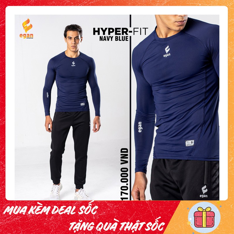 Áo thun tay dài Body Egan Hyper-Fit - Áo giữ nhiệt nam, áo chống nắng đá bóng nam- Kiểu dáng ấn tượng, thấm hút tốt