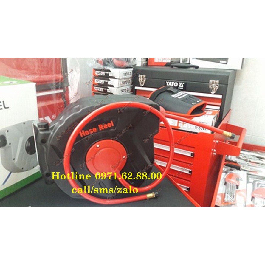 Dây Hơi Tự Rút Hose Reel 10m, cuộn dây hơi tự rút cho máy nén khí