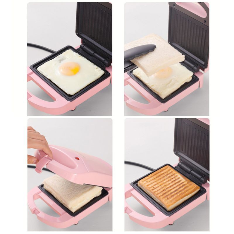 Portable Electric Dual Waffles Sandwich Maker Non Stick Toast Breakfast Machine