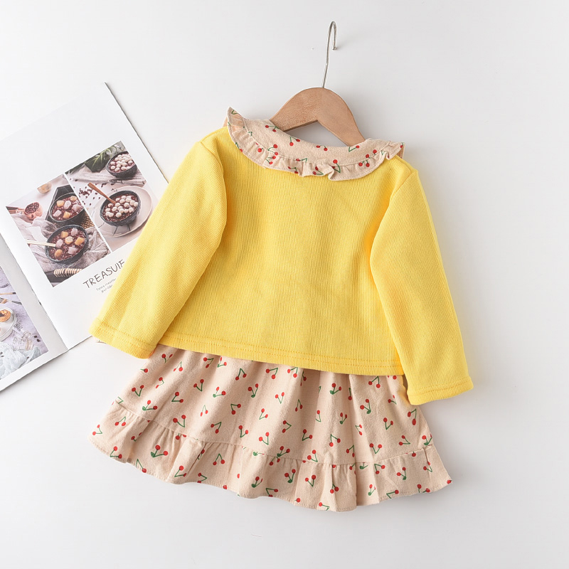 Đầm công chúa Bear Leader in họa tiết trái cherry thời trang 2020 xinh xắn cho bé gái