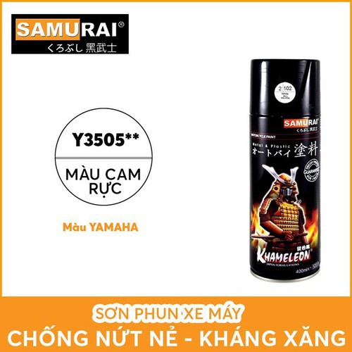 Sơn Samurai màu đỏ cam Y3505**