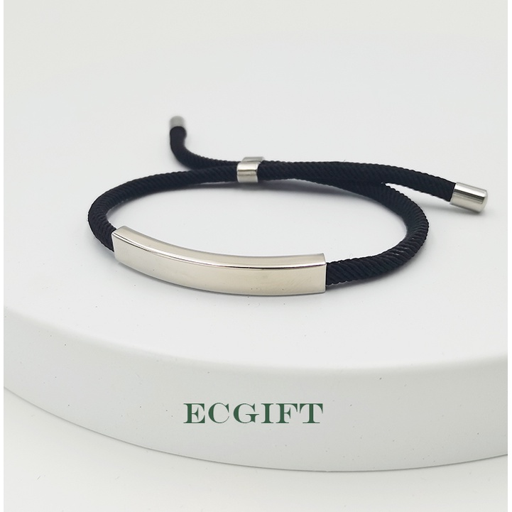 Vòng Tay Bện Dây Bằng Thép Không Gỉ ECGIFT BR005