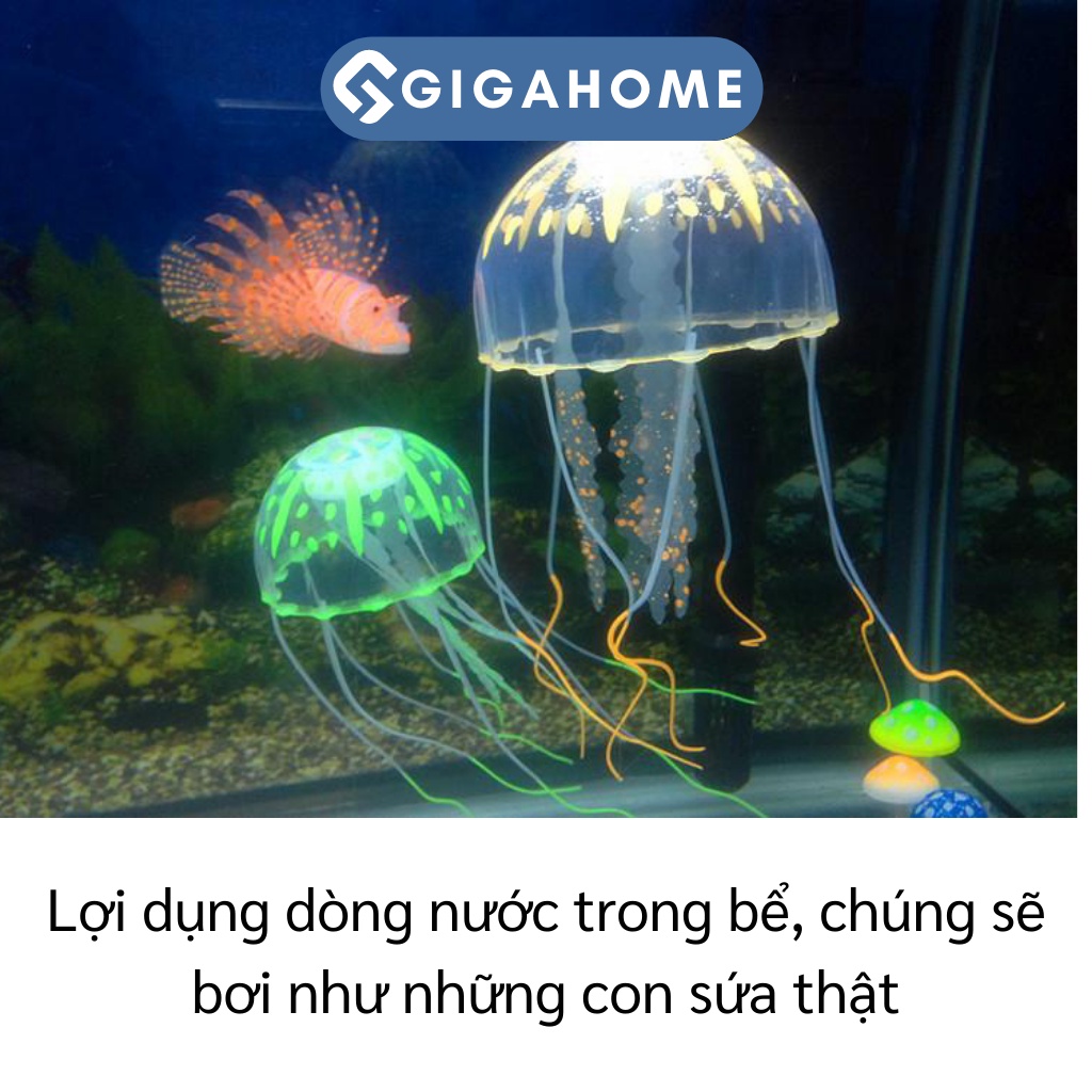Sứa Giả Trang Trí Bể Cá, Hồ Cá Mini Phát Sáng Nếu Tiếp Xúc Với Đèn GIGAHOME 4942
