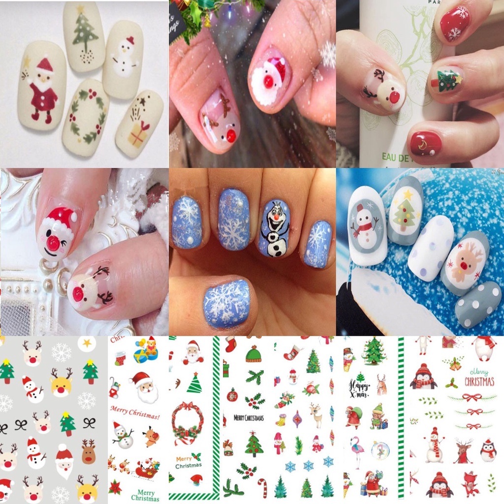 Mới Decal Dán Móng Hoạ Tiết Giáng Sinh