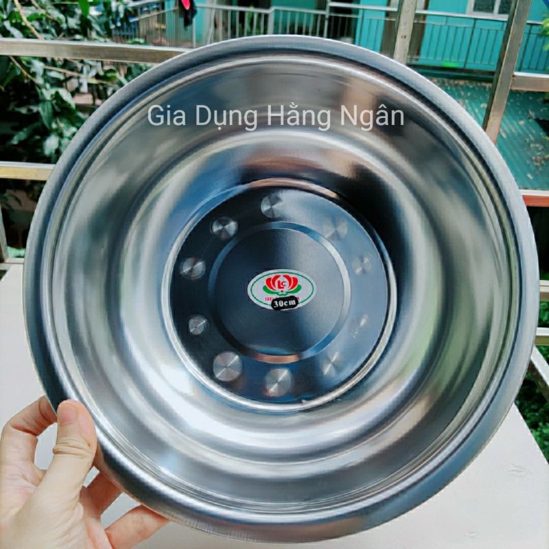 Chậu / Thau inox size 30cm 🔥FREESHIP🔥 Thau dày dặn inox sáng