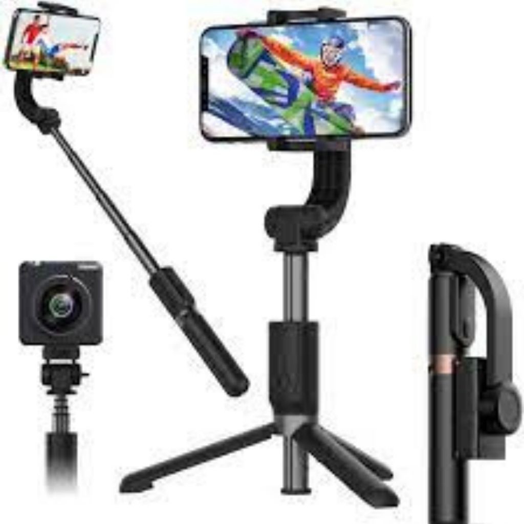 Gậy chụp hình Selfie  CAO CẤP  Gậy Chống Rung Gimbal Stabilizer L08 - Có 3 Chân Đỡ - Nút Bấm Bluetooh Hàng Cao Cấp