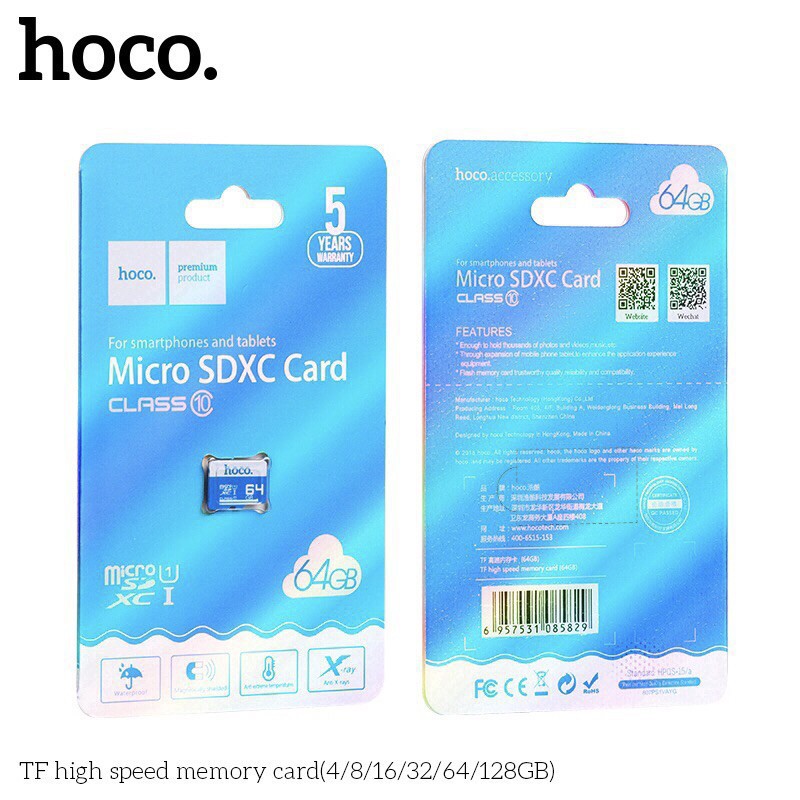 THẺ NHỚ MICRO SD HOCO CLASS 10 CHÍNH HÃNG 4GB 8GB 16GB 32GB 64GB 128GB