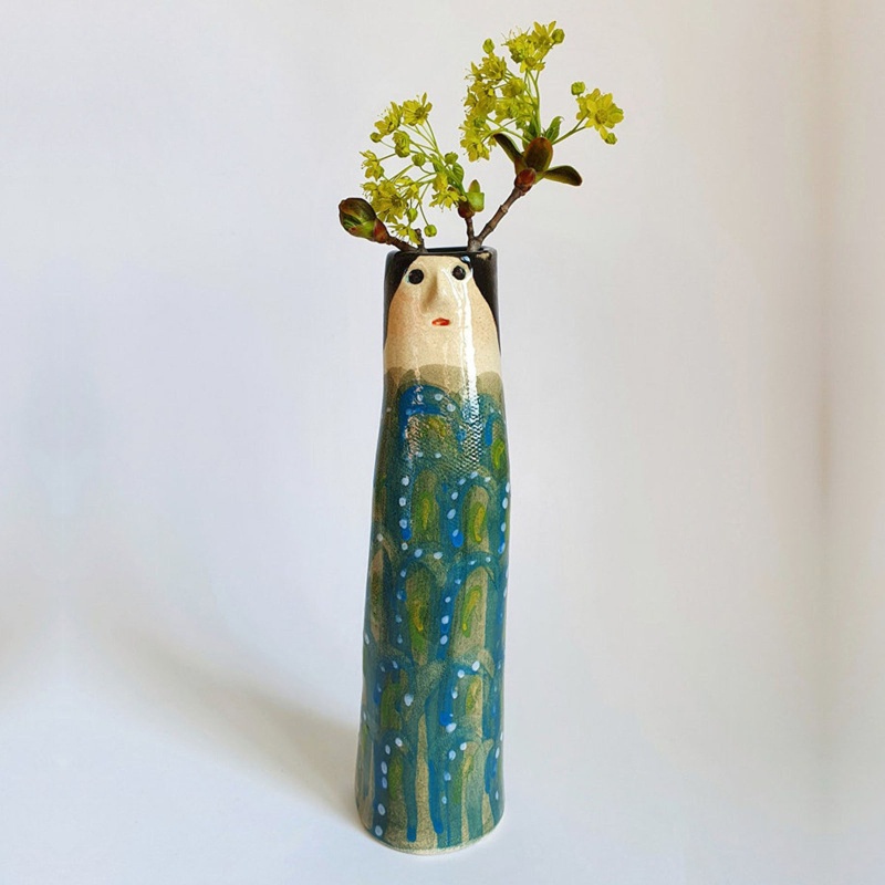 Mô Hình Bình Hoa Bằng Nhựa Resin Phong Cách Bohemian Thời Trang