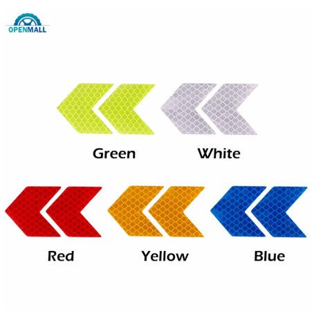 Set 2 decal Nhãn Dán tem Trang Trí mũi tên phản quang cảnh báo an toàn sau đuôi Xe hơi Ô Tô thời trang cho Toyota Vios