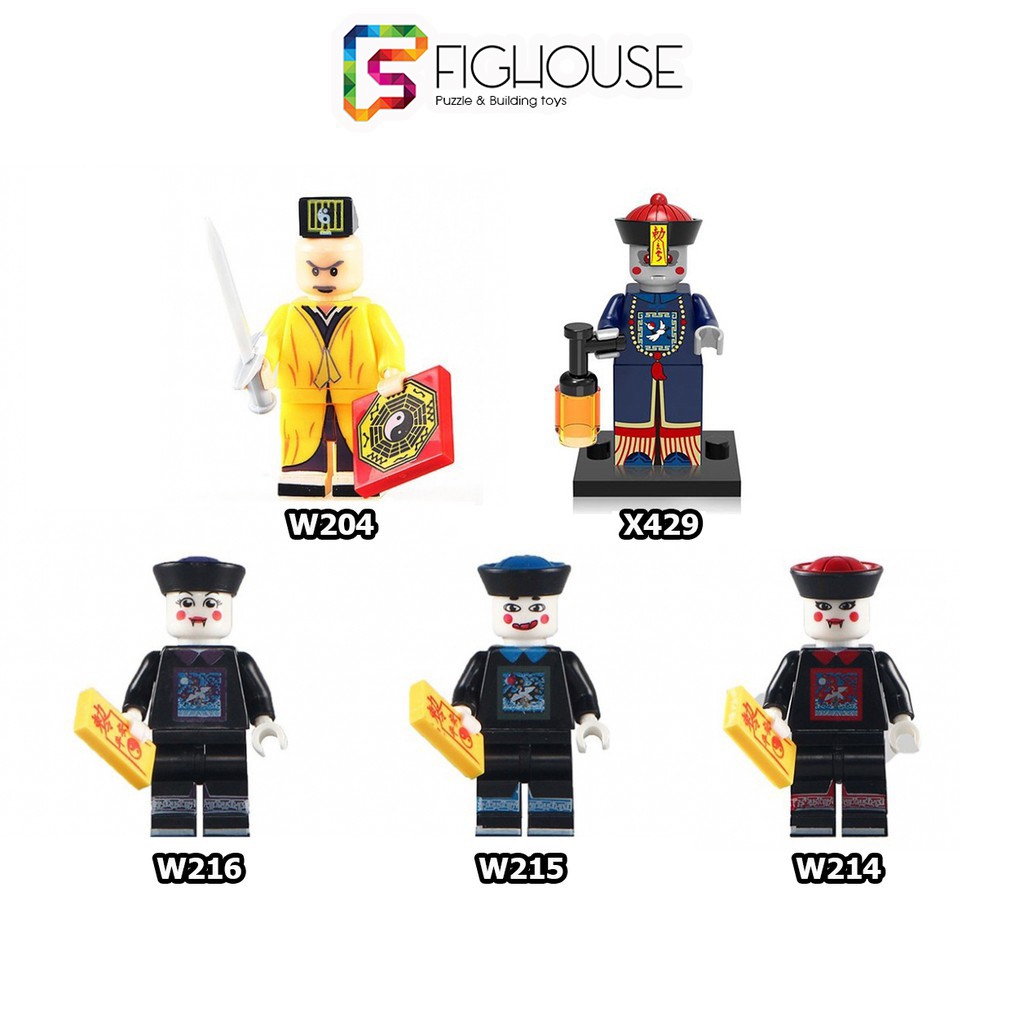 Bộ 5 nhân vật minifigures thầy pháp và cương thi TPCT1