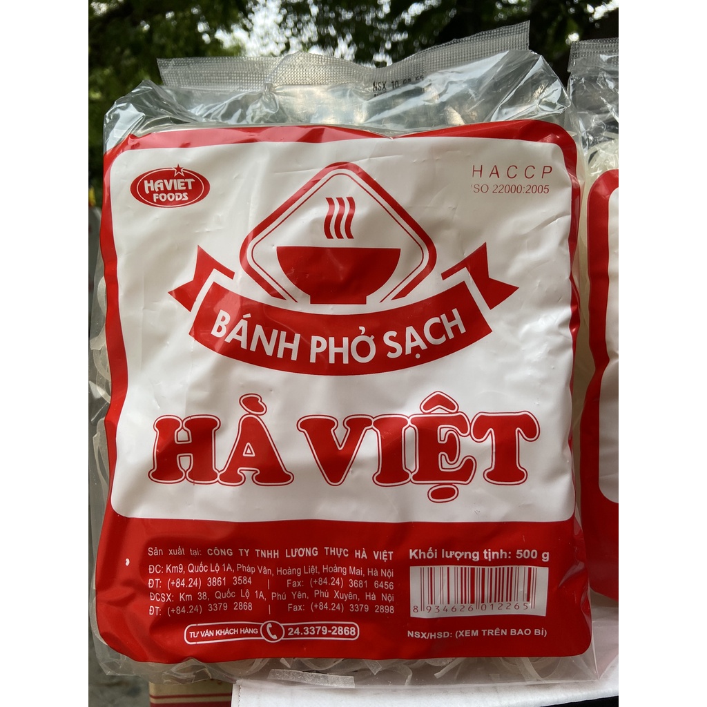 BÁNH PHỞ KHÔ SẠCH HÀ VIỆT FOODS 500G