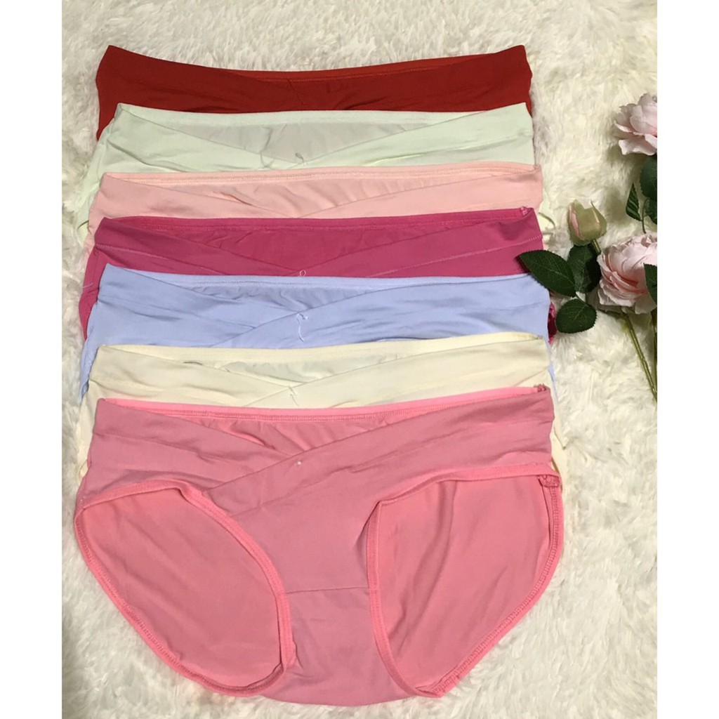 RẺ VÔ ĐỊCH _ Quần lót bầu và sau sinh cạp chéo cotton mát nhẹ thoáng khí thấm hút mồ hôi nhiều màu