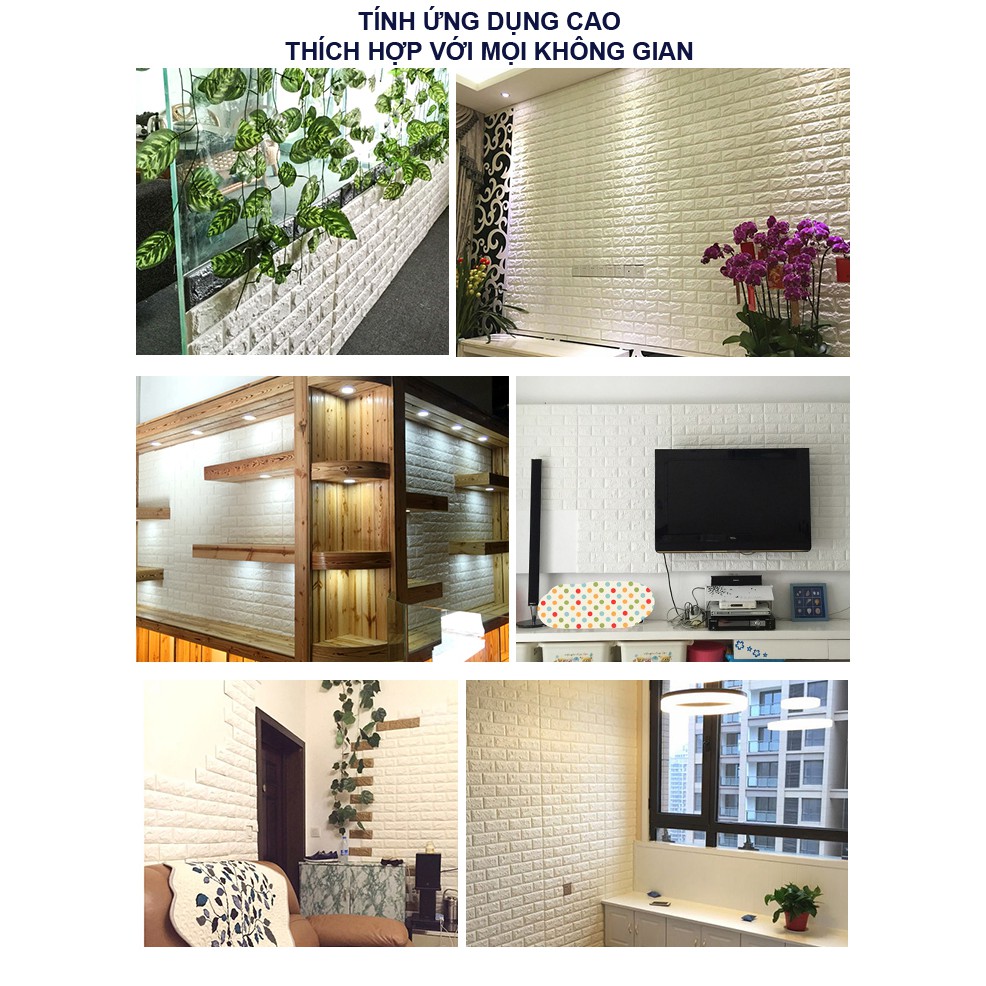 Xốp dán tường giả gạch - Khổ Lớn 70x77