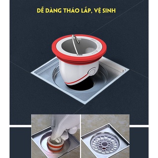 Đuôi thoát sàn ngăn mùi hôi, chống côn trùng trọng lực nhựa ABS Hiwin FD-50LID