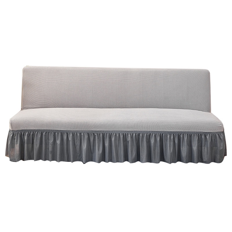 Vỏ Bọc Ghế Sofa Không Tay Vịn Co Giãn Màu Trơn Không Tay Có Thể Gấp Gọn